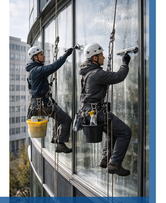 Мойка панорамных окон в Ставрополе от 363 р. заказать у ВЫСОТНИК-Ств