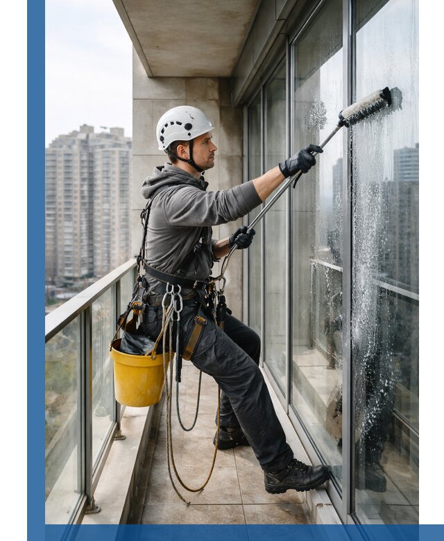 Профессиональная мойка балконного остекления в Ставрополе