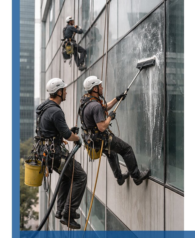 Профессиональная высотная мойка фасадов зданий в Ставрополе