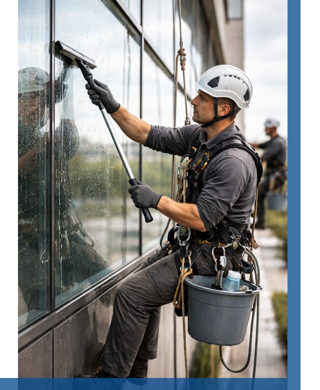 Мойка стеклянных фасадов в Ставрополе от 208 р. | ВЫСОТНИК-Ств