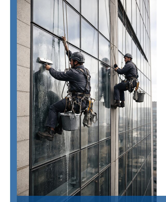 Профессиональная мойка стеклянных фасадов зданий в Ставрополе