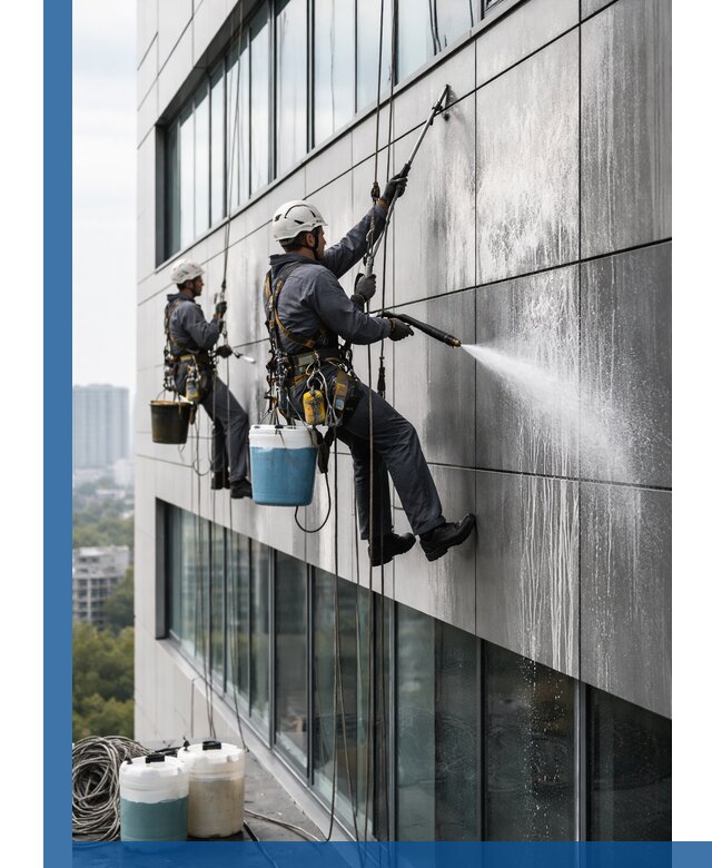 Профессиональная мойка вентилируемых фасадов в Ставрополе