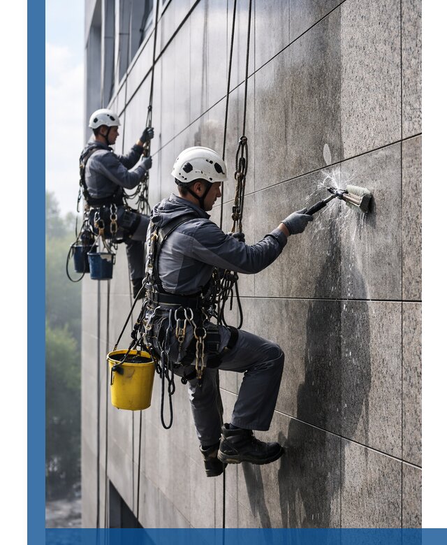 Профессиональная мойка фасада из керамогранита в Ставрополе