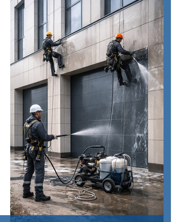 Послестроительная мойка фасада в Ставрополе от 312 р. | ВЫСОТНИК-Ств