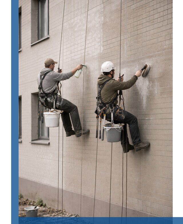 Удаление высолов с фасада зданий в Ставрополе без повреждений и следов