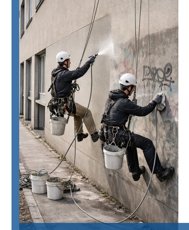 Антиграффити покрытие фасада с защитой от надписей в Ставрополе