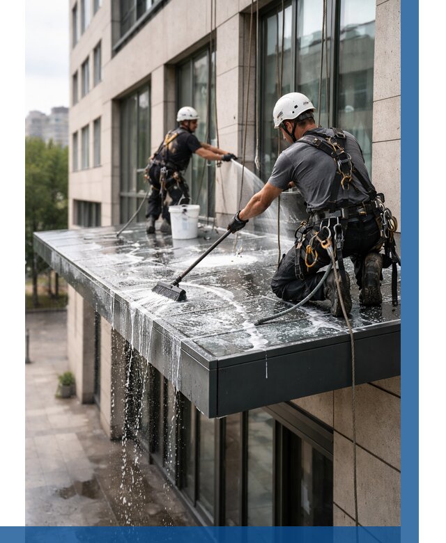 Мойка козырьков и навесов в Ставрополе от 3634 р. | ВЫСОТНИК-Ств