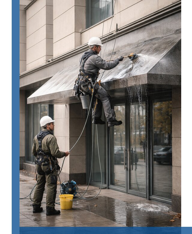 Профессиональная мойка козырьков и навесов в Ставрополе