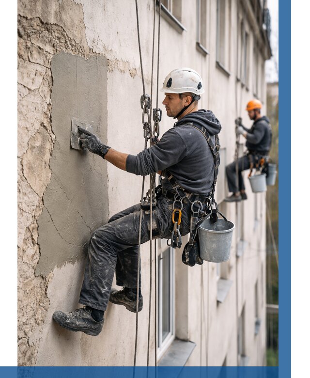 Восстановление штукатурки фасада в Ставрополе от 1246 р. | ВЫСОТНИК-Ств