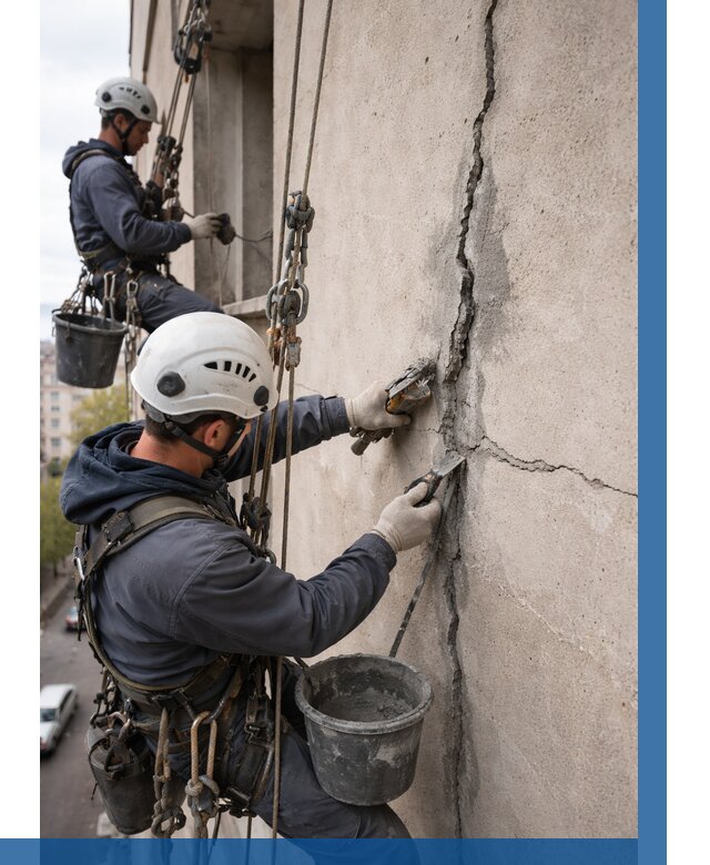 Заделка трещин на фасаде в Ставрополе от 935 р. | ВЫСОТНИК-Ств