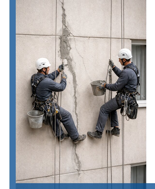 Заделка трещин на фасаде в Ставрополе с гарантийным ремонтом