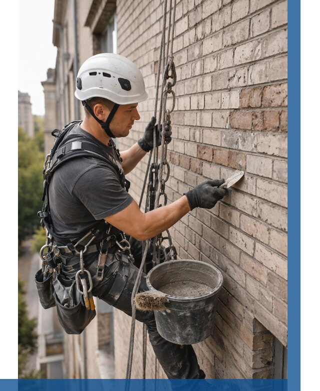 Ремонт кирпичной кладки фасада в Ставрополе от 1869 р. | ВЫСОТНИК-Ств