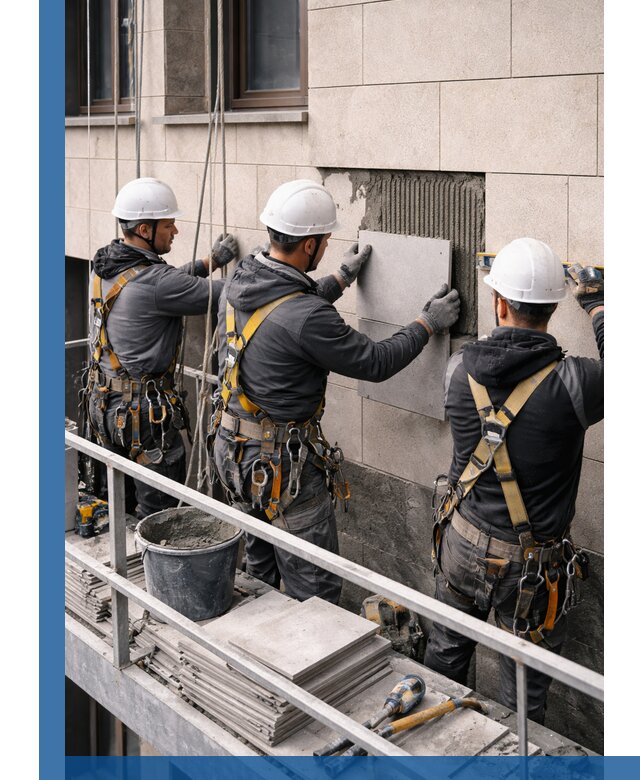 Ремонт облицовки фасада плиткой в Ставрополе с гарантией