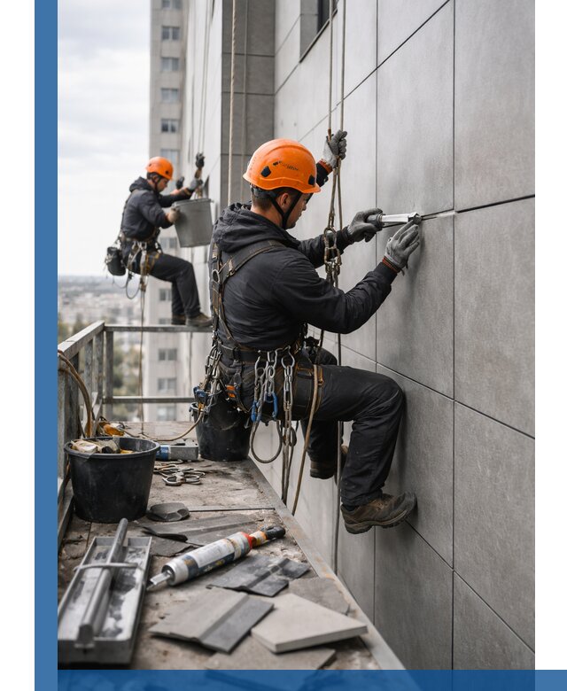 Профессиональный ремонт фасада из керамогранита в Ставрополе