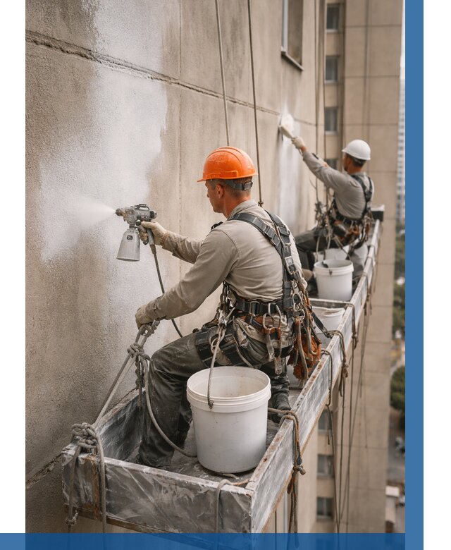 Грунтовка фасада на высоте в Ставрополе от 125 р. | ВЫСОТНИК-Ств