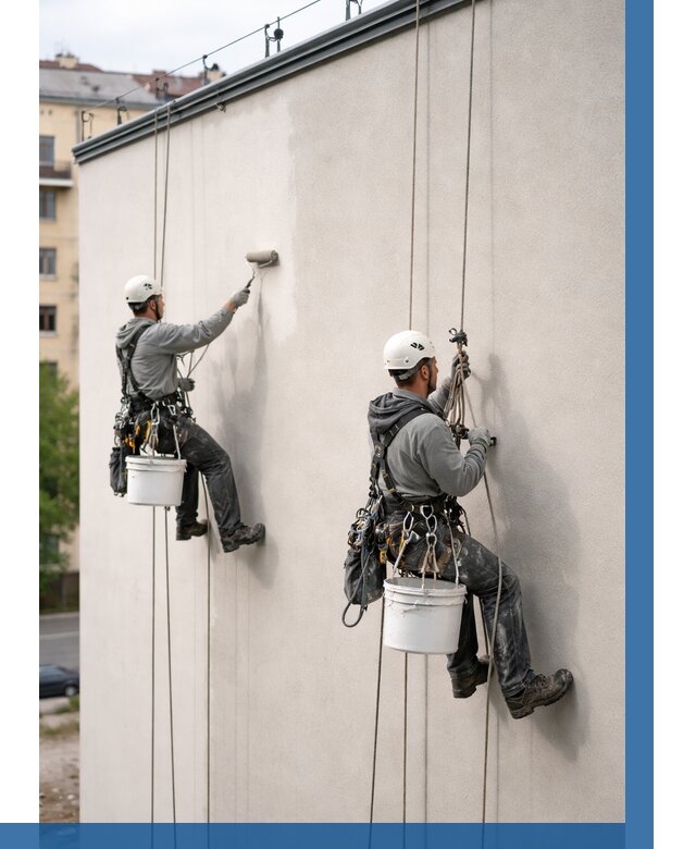 Покраска оштукатуренного фасада в Ставрополе от 332 р. | ВЫСОТНИК-Ств