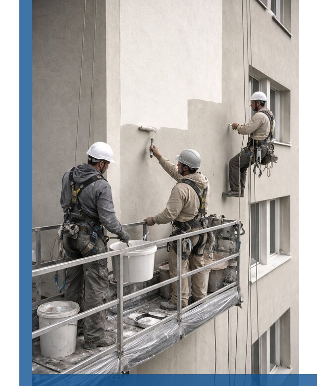 Покраска оштукатуренного фасада в Ставрополе под ключ с гарантией