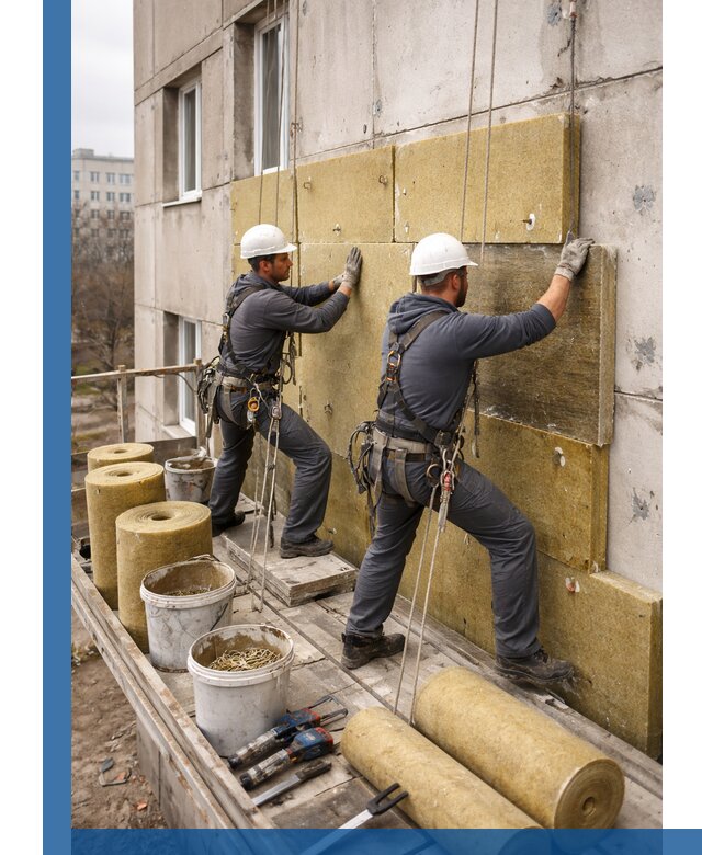 Утепление фасада минватой в Ставрополе под ключ с гарантией