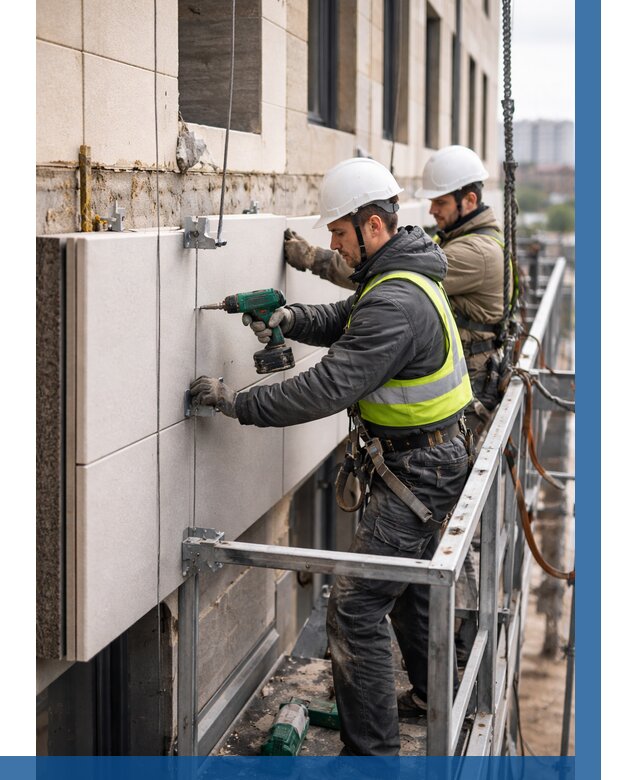 Монтаж фасадных термопанелей в Ставрополе от 1558 р. | ВЫСОТНИК-Ств