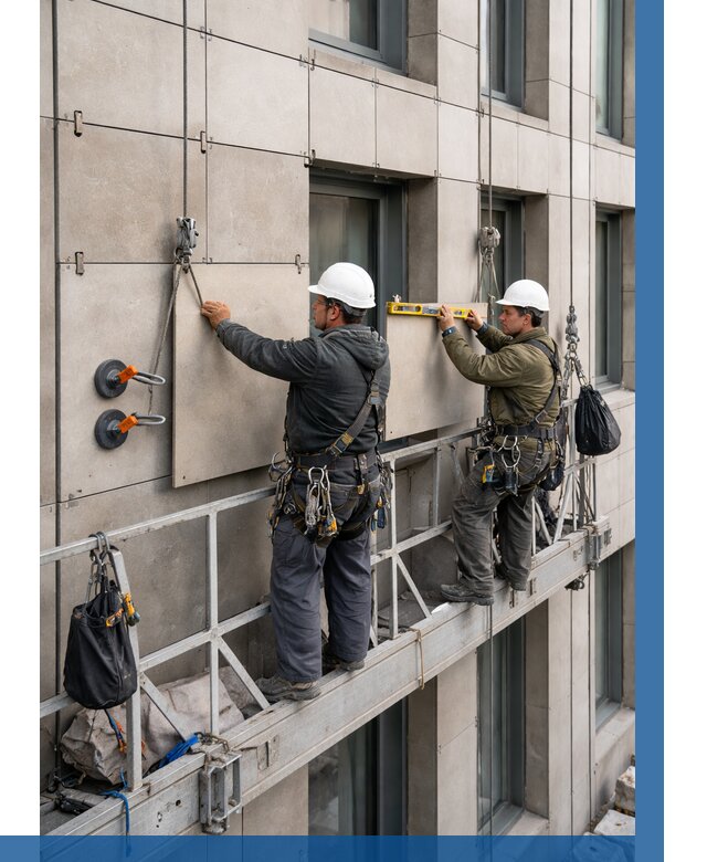 Монтаж керамогранита на фасад в Ставрополе от 2596 р. | ВЫСОТНИК-Ств