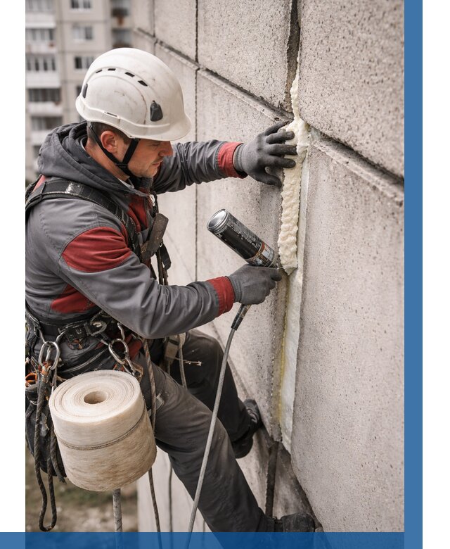 Утепление межпанельных швов в Ставрополе от 727 р. | ВЫСОТНИК-Ств