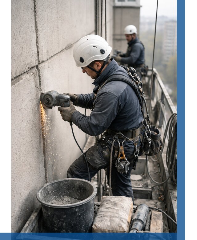 Штробление межпанельных швов в Ставрополе от 1246 р. | ВЫСОТНИК-Ств