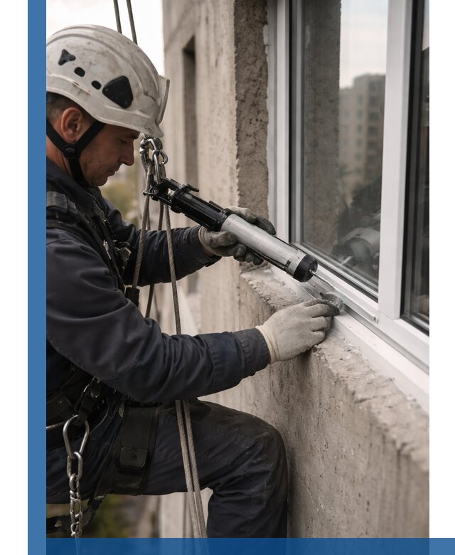 Герметизация оконных швов снаружи в Ставрополе профессионально