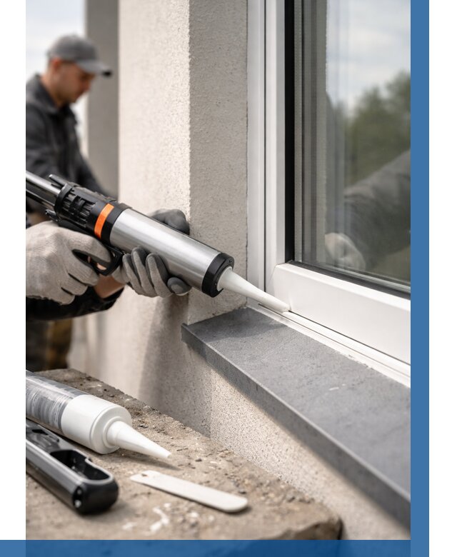 Герметизация монтажных швов окон в Ставрополе от 675 р. | ВЫСОТНИК-Ств