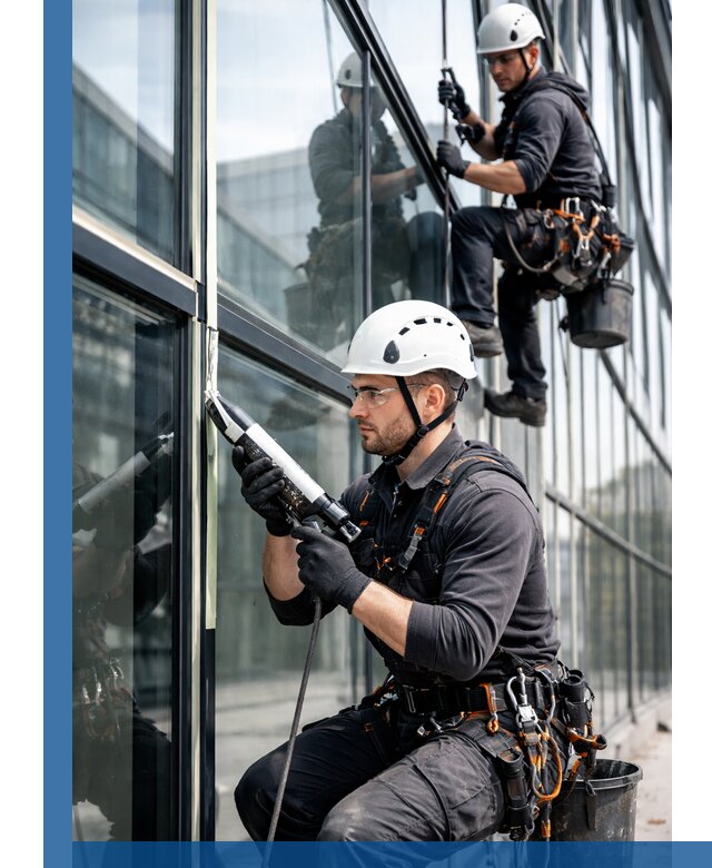 Герметизация витражных швов в Ставрополе для зданий и фасадов