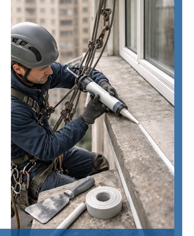 Герметизация балконного козырька в Ставрополе от 4673 р. | ВЫСОТНИК-Ств