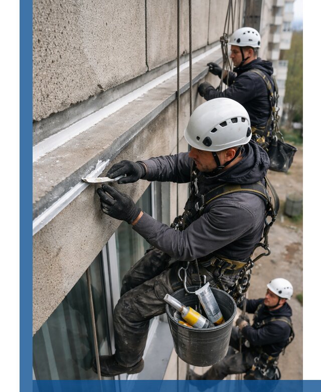 Герметизация примыкания балкона в Ставрополе под ключ с гарантией