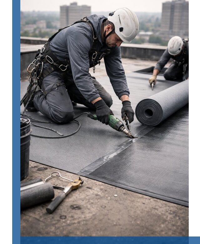 Ремонт мягкой кровли в Ставрополе с выездом промальпинистов