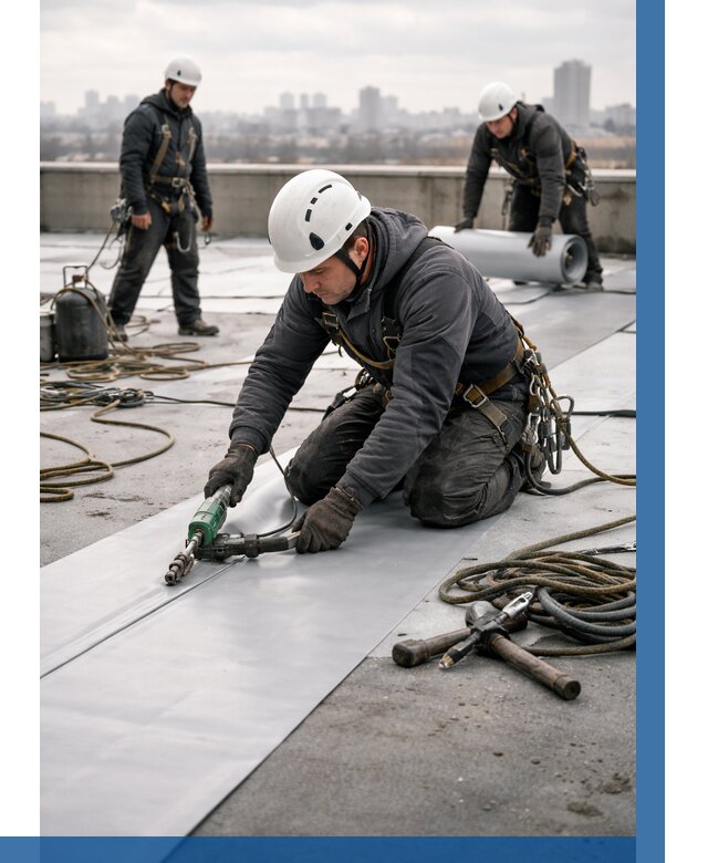 Ремонт мембранной кровли в Ставрополе от 1869 р./м2 | ВЫСОТНИК-Ств