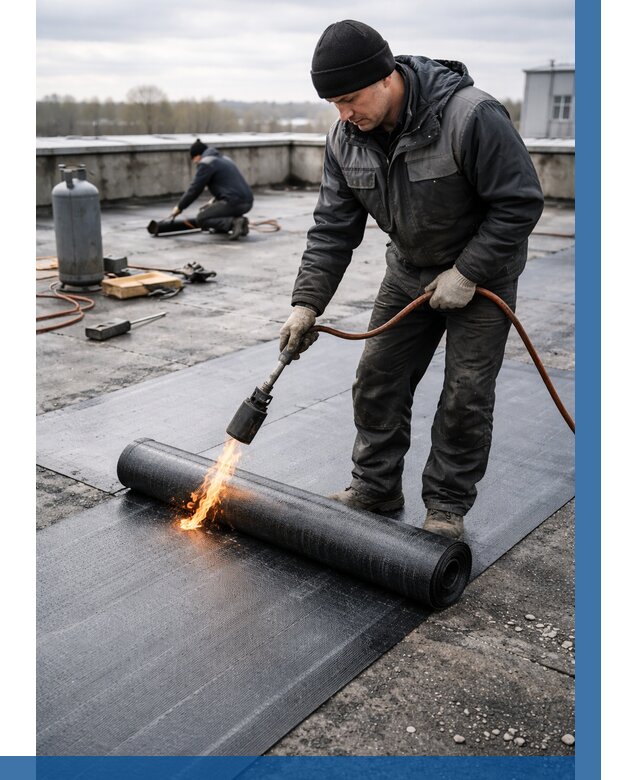 Ремонт наплавляемой кровли в Ставрополе от 727 р. | ВЫСОТНИК-Ств