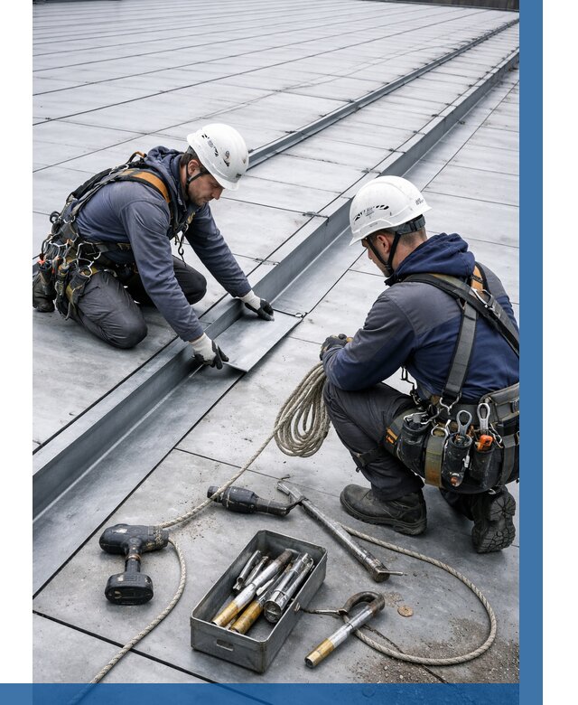 Ремонт фальцевой кровли в Ставрополе от 727 р. | ВЫСОТНИК-Ств