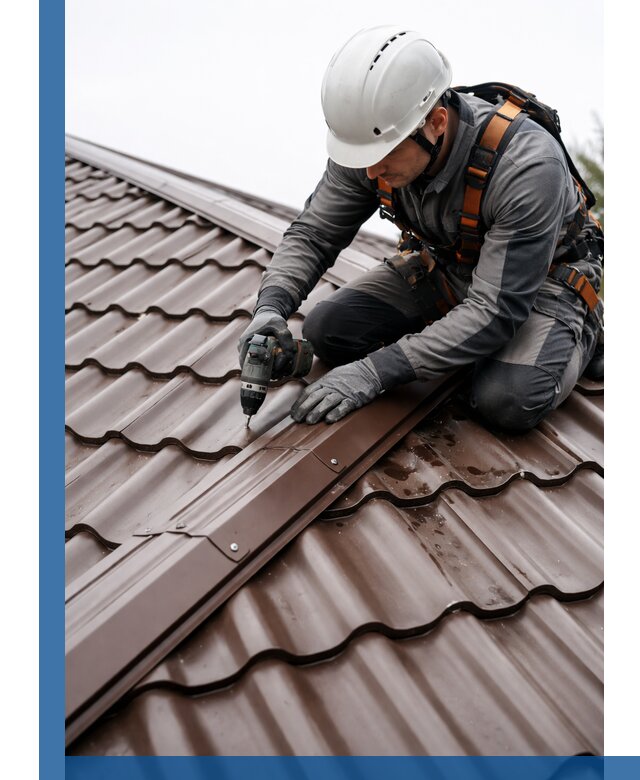 Ремонт металлочерепицы на крыше в Ставрополе профессионально