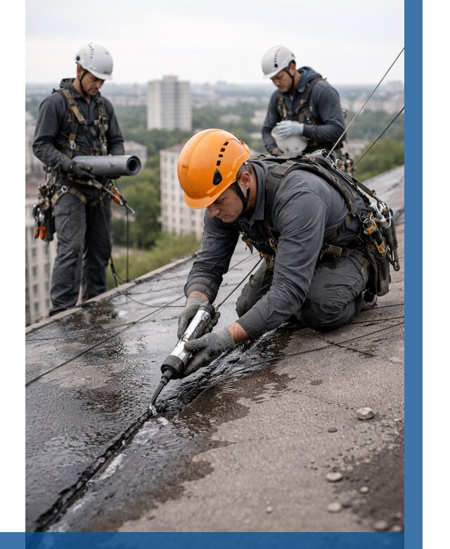 Устранение протечек кровли в Ставрополе от 12461 р. | ВЫСОТНИК-Ств