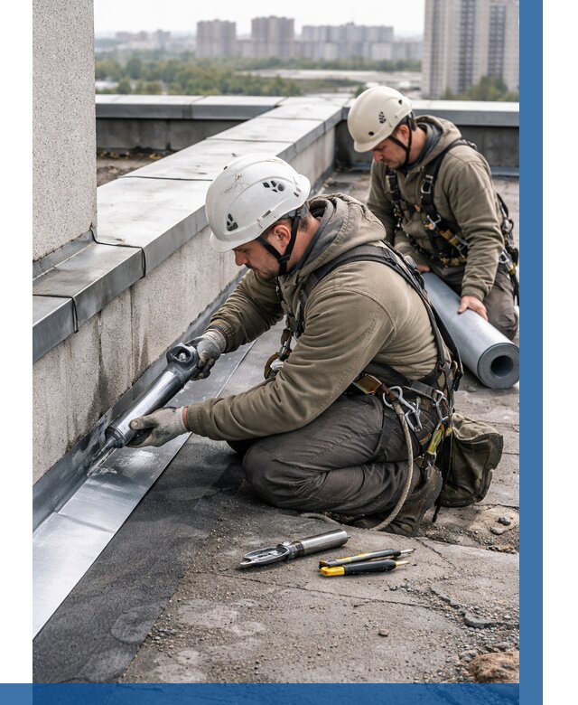 Ремонт кровельных примыканий в Ставрополе от 1246 р. | ВЫСОТНИК-Ств