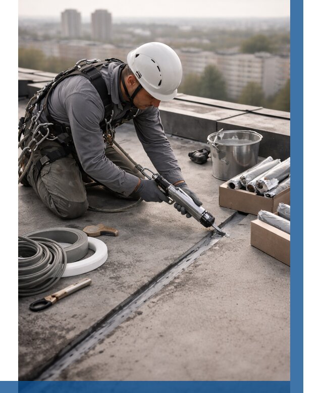 Герметизация швов кровли в Ставрополе от 467 р./м2 | ВЫСОТНИК-Ств