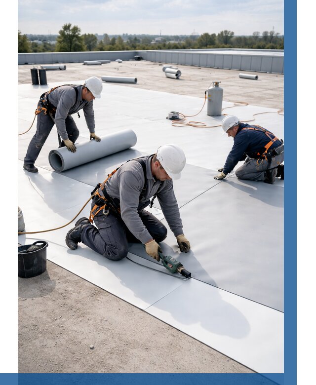 Монтаж мембранной кровли под ключ в Ставрополе от 1246 р. | ВЫСОТНИК-Ств