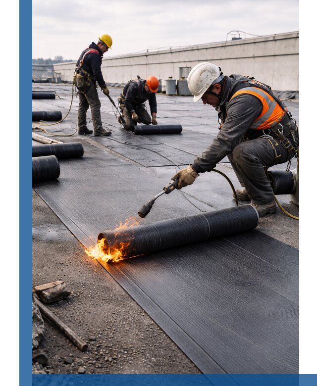 Монтаж наплавляемой кровли в Ставрополе профессионально