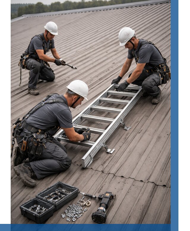 Монтаж кровельной лестницы в Ставрополе от 4673 р. | ВЫСОТНИК-Ств