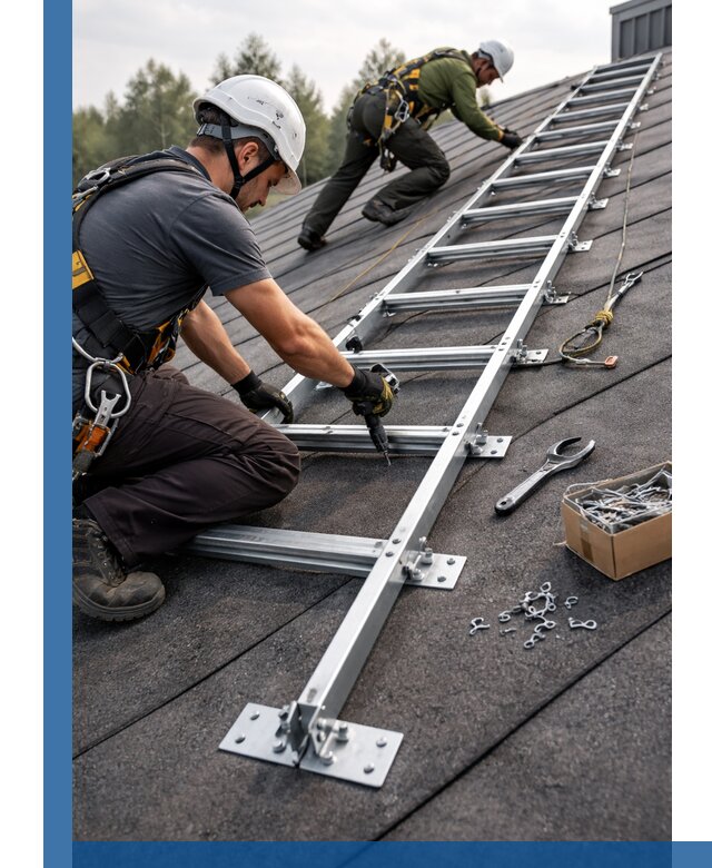 Профессиональный монтаж кровельной лестницы в Ставрополе под ключ