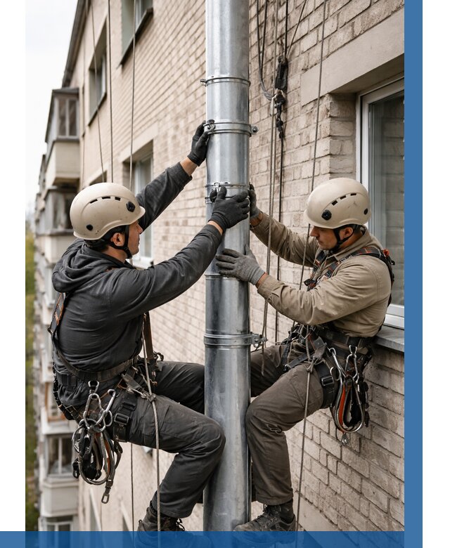 Замена водосточных труб в Ставрополе от 6750 р. | ВЫСОТНИК-Ств