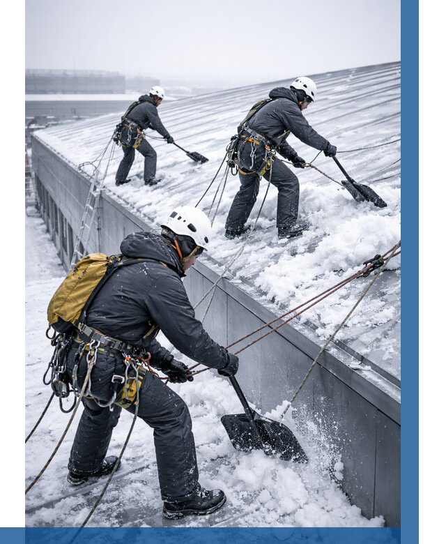 Очистка навесов от снега в Ставрополе от 4673 р. | ВЫСОТНИК-Ств