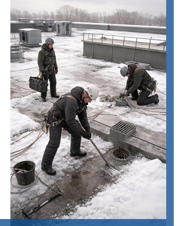 Абонентское обслуживание кровли зимой в Ставрополе от 8307 р. | ВЫСОТНИК-Ств