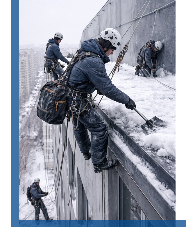 Абонентское обслуживание кровли зимой в Ставрополе регулярный уход