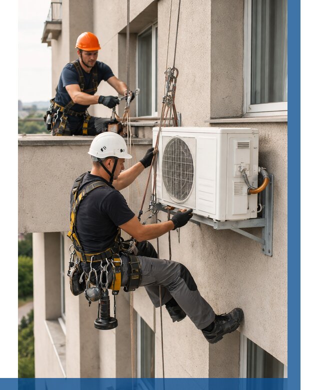 Монтаж внешнего блока кондиционера в Ставрополе от 6750 р. | ВЫСОТНИК-Ств