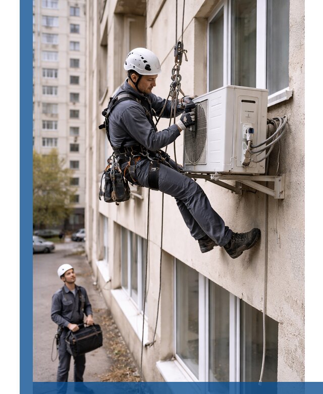 Демонтаж внешнего блока кондиционера в Ставрополе профессионально