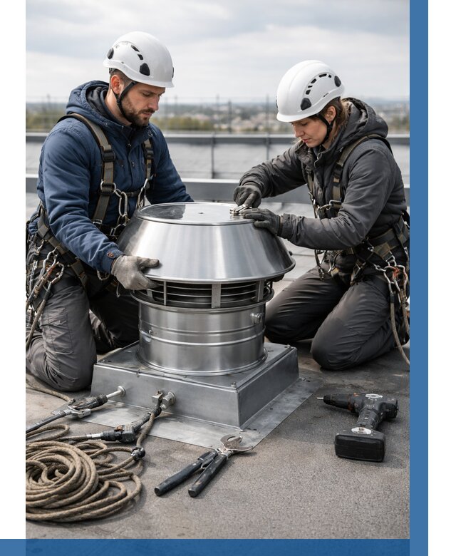 Установка дефлекторов на кровле в Ставрополе от 4673 р. | ВЫСОТНИК-Ств